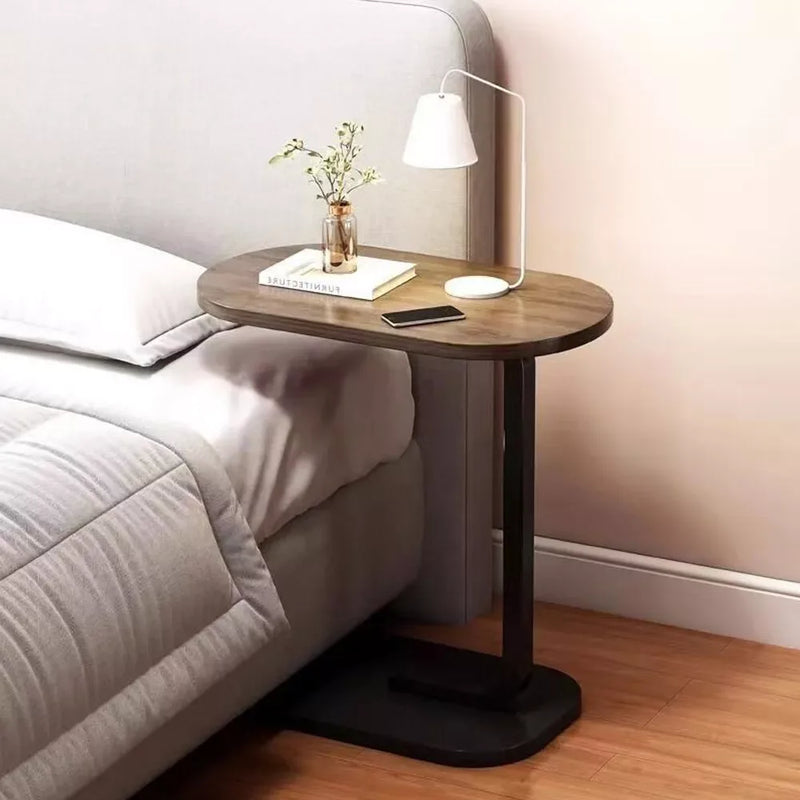 Small C-shaped Table End Table for Sofa Side Table Nightstand for Bedroom Modern