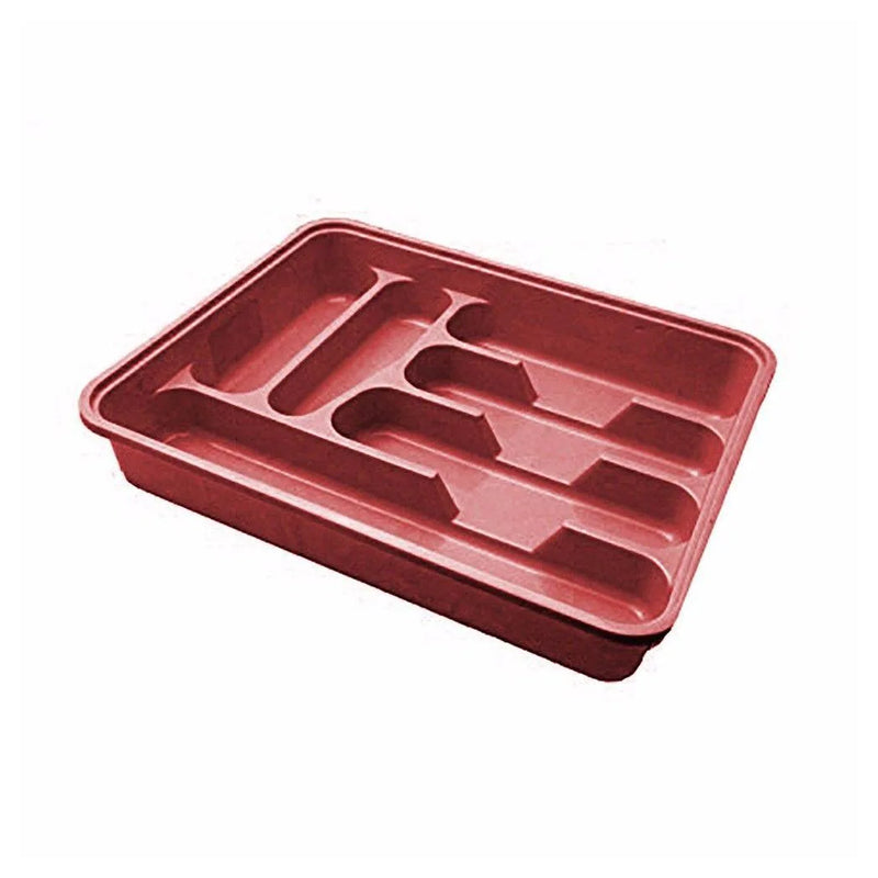 Plastic Cutlery Drawer Tray Holder Assorted Colours