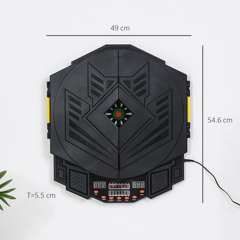 HOMCOM Dart Board Set, Electronic Dartboard with LED Digital Score Display, Soft Tip Darts, 27 Games, Speaker Sound