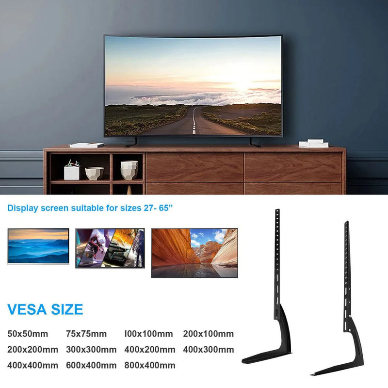 27"-65" Universal Table Top TV Stand Base LCD LED VESA Pedestal Mount Bracket UK