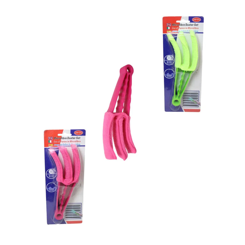 Washable Microfibre 3 In 1 Window Blinds Duster Assorted Colours