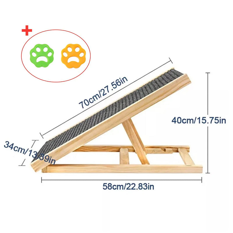 Adjustable Heights Dog Pet Ramp Foldable Stairs Non-Slip Ramp for Car Bed Sofa