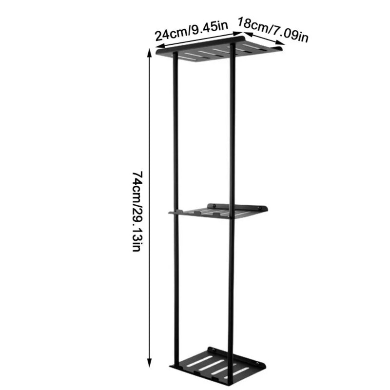 Wall Mounted Towel Rack Bathroom Towel Storage Organizer Metal Shelf Holder