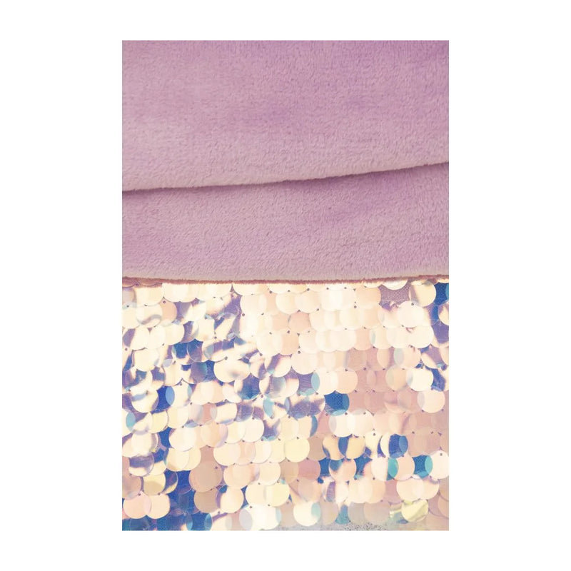 Mermaid Tail Cozy Blanket Plush Solid Purple Sequin Tail