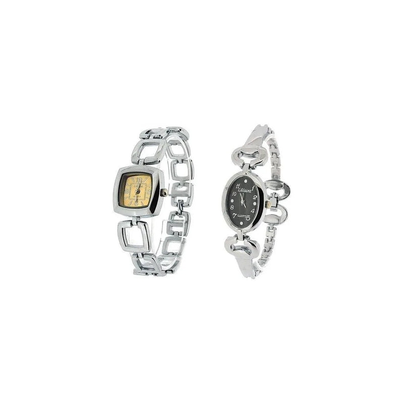 Luisant Ladies Fashion 10 Assorted Style Silver Steel Bracelet Strap Watch - CLEARANCE NEEDS RE-BATTERY