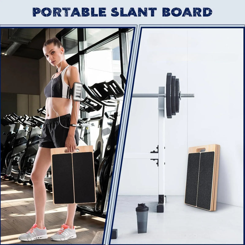 New Wooden Calf Incline Board for Yoga Workout Slant Board Calf Stretcher Folded