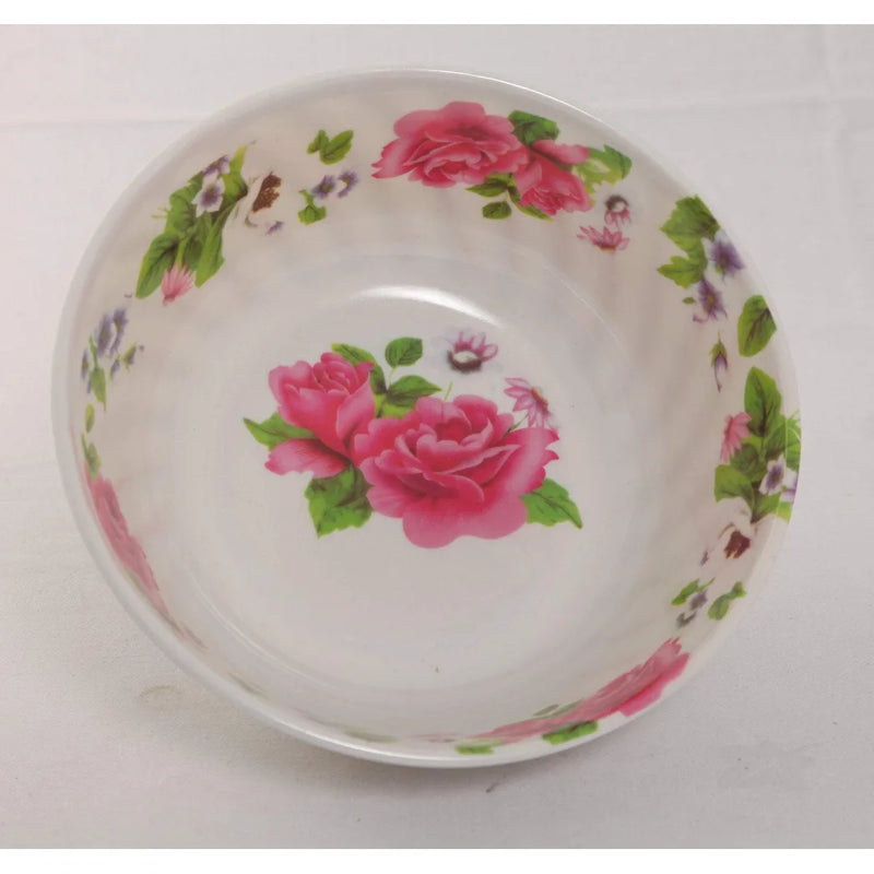 Plastic Bowl With Floral Design Assorted Designs