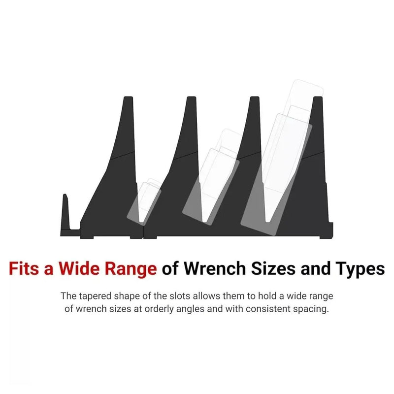 80PCS Magnetic Wrench Organizer Widget Portable Tool Storage Shelf Black
