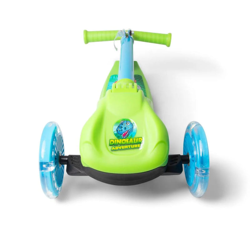 Dinosaur Trail Twister Scooter With Light Up Wheels - Green outdoor Game