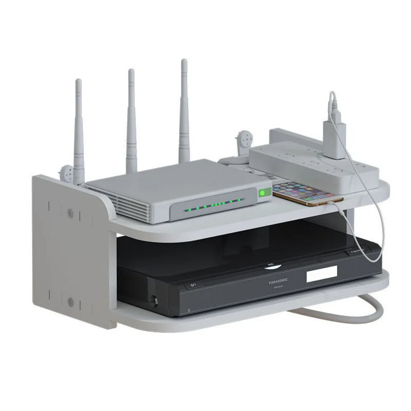 Wall Mount Router Storage Rack Floating Shelf For TV SKY BOX CD DVD Game Console