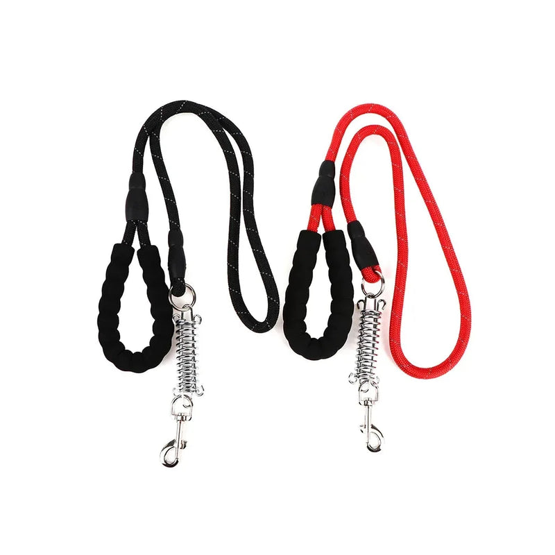 Dog Leash Lead Rope Foam Grip Steel Spring Buckle Clip Assorted Colours