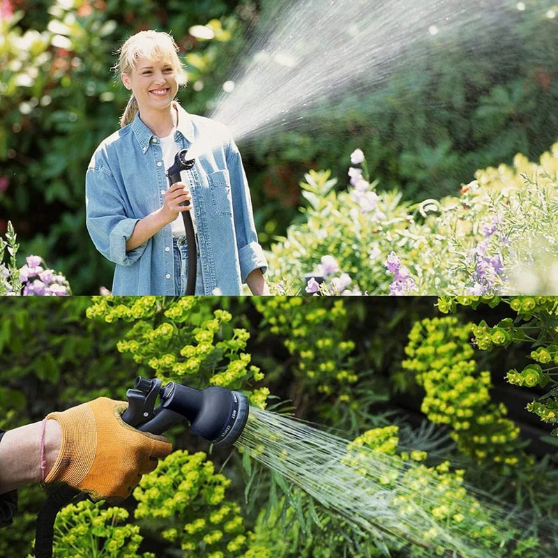 Heavy Duty Expandable Garden Hose Pipe Spray Gun Flexible Expanding Stretch Pipe-100ft with Spray Gun & Kit