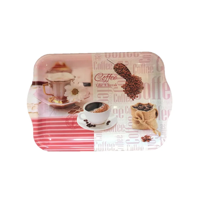 Plastic Tea Coffee Table Tray Assorted Designs
