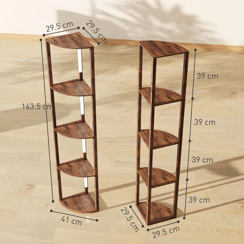 HOMCOM 4-Tier Corner Floor Lamp