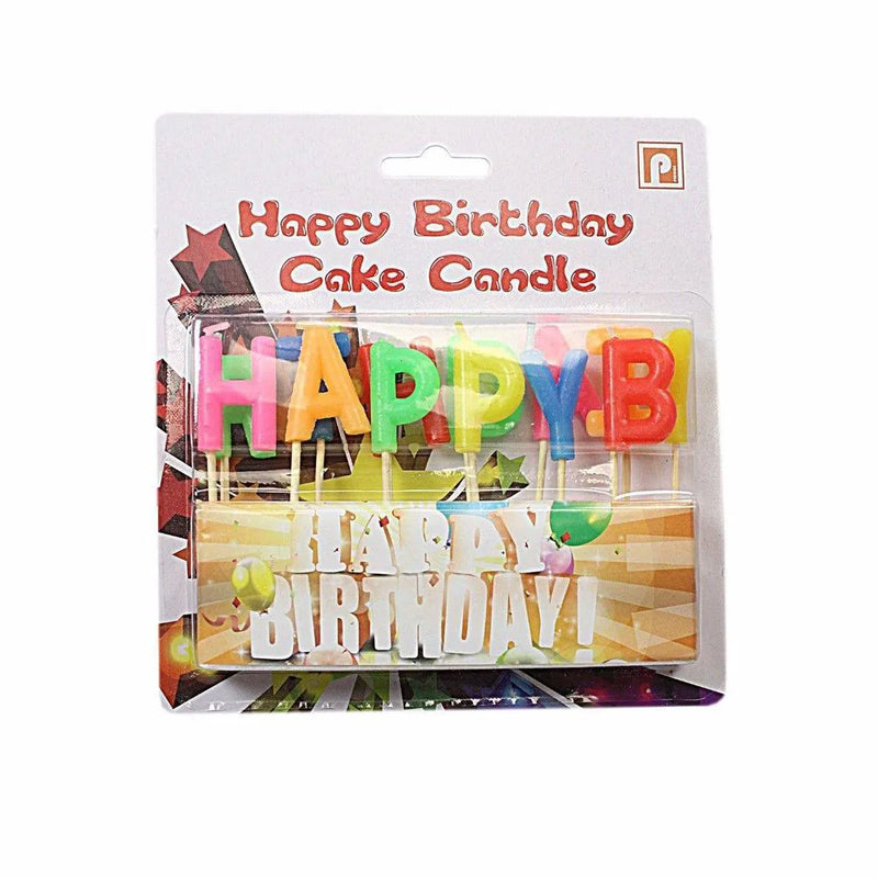 Happy Birthday Candle Letters Assorted Colours Pack Of 13