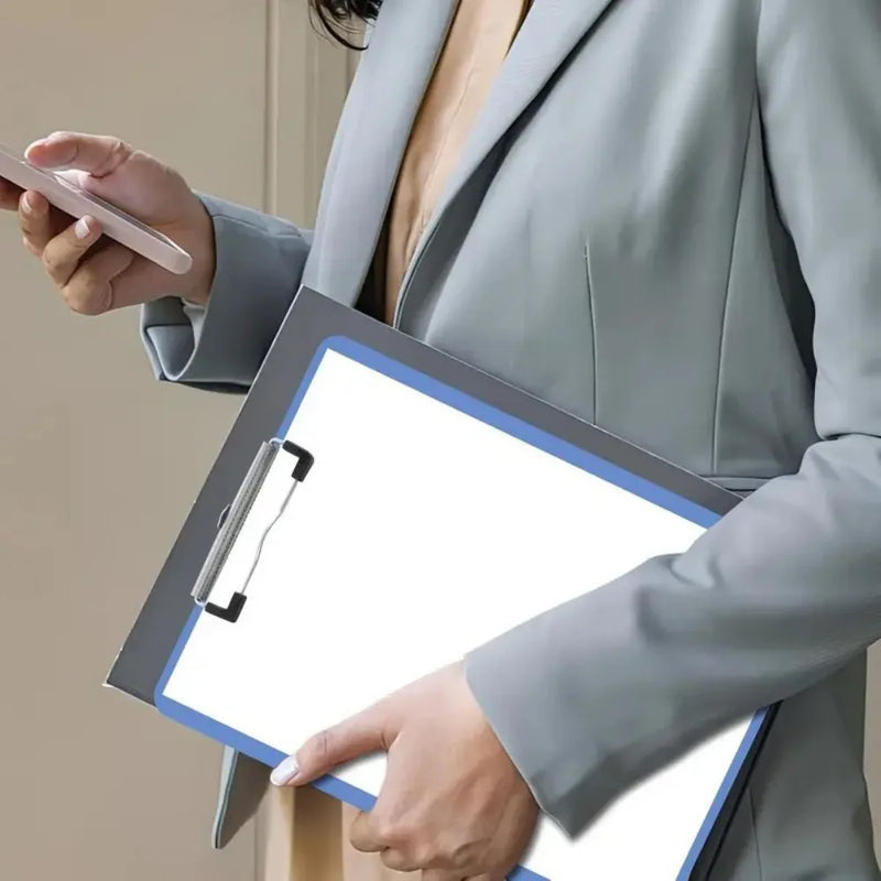 12X A4 Foolscap Multicolor Clipboard Foolscap PVC Clip Board 5 Star Office UK