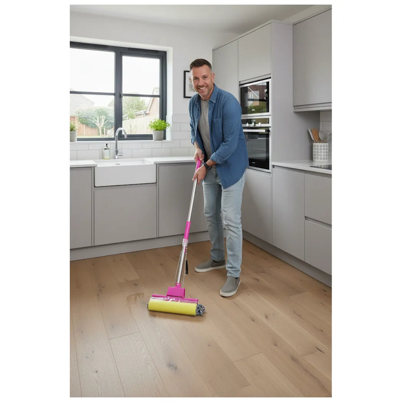 E x pandable Squeeze Yellow Cleaning Sponge Mop Assorted Colours
