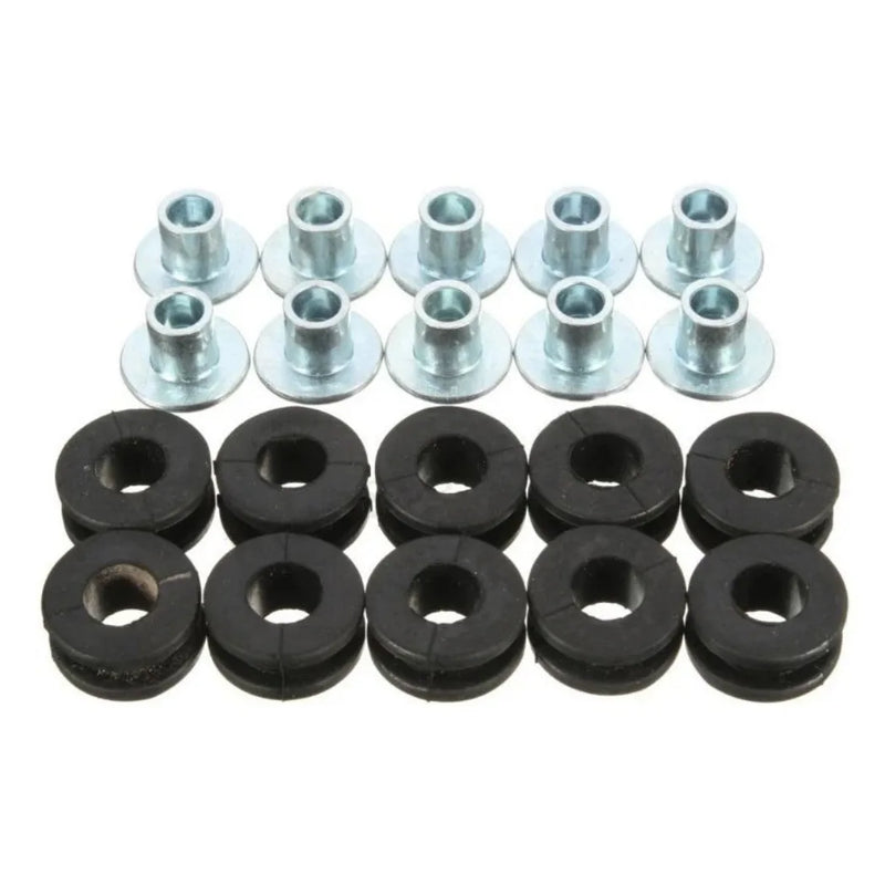 10PCS 6mm Motorcycle Rubber Washers Sleeve Honda Yamaha Suzuki Kawasaki Fairing