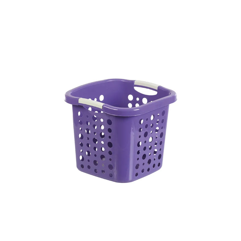 Plastic Square Laundry Basket Assorted Colours