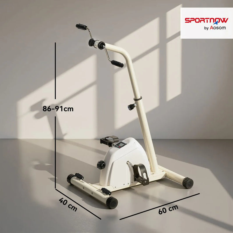 SPORTNOW Seated Pedal Exerciser with Dual Massage and Adjustable Height