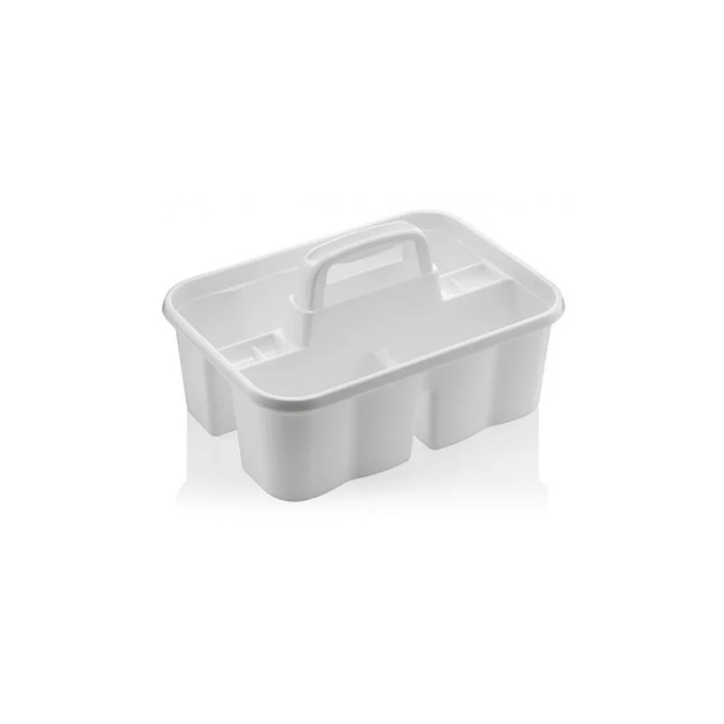 Plastic 3 Division Builder Tool Kitchen Organiser With Handle Assorted Colours