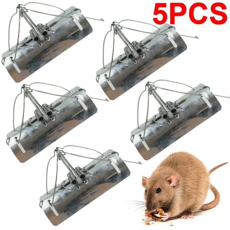 5x Set Tunnel Mole Trap | Heavy Duty Metal Quick and Effective Dual Entry New UK