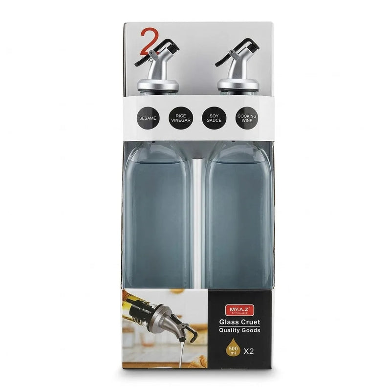 Glass Cruet Set 150Ml Capacity, 2 – Pack, 429G Total Weight