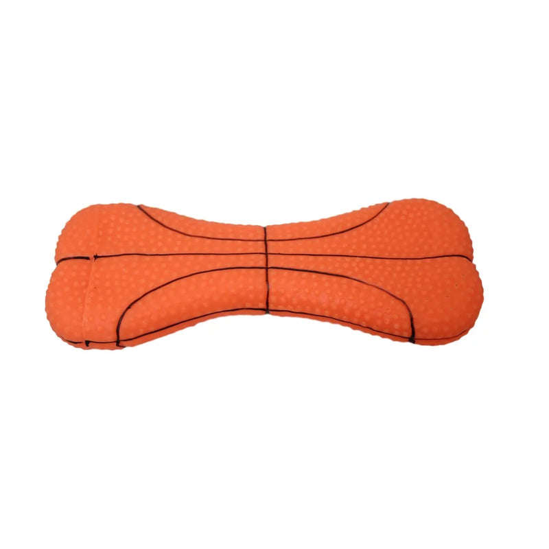Pet Dog Toy Squeaky Bone With Basketball Rugby Design (Large Letter)