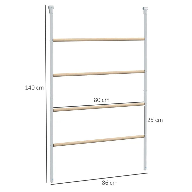 PawHut Chicken Perch for Coop, Wooden and Galvanised Steel Roosting Bar Jungle Gym, Chicken Roosting Ladder for Backyard Farm