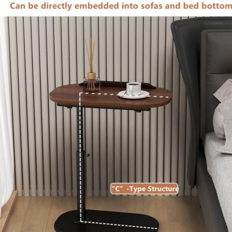 C-Shaped Adjustable Sofa Side End Table Coffee Laptop Table Living Room Bedroom