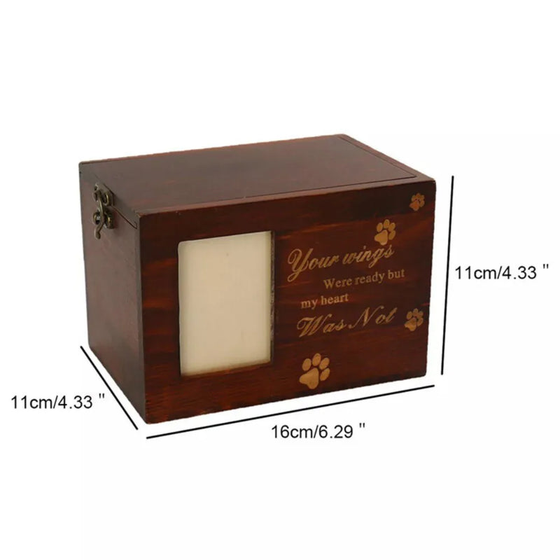 Pet Cremation Urn Ash Urns for Dogs Casket Wooden Box Commemorate Memory Box UK