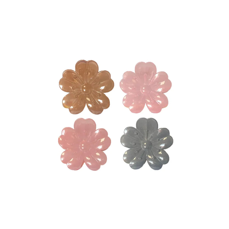 Plastic Tropical Flower Hair Claw Clip Assorted Colours