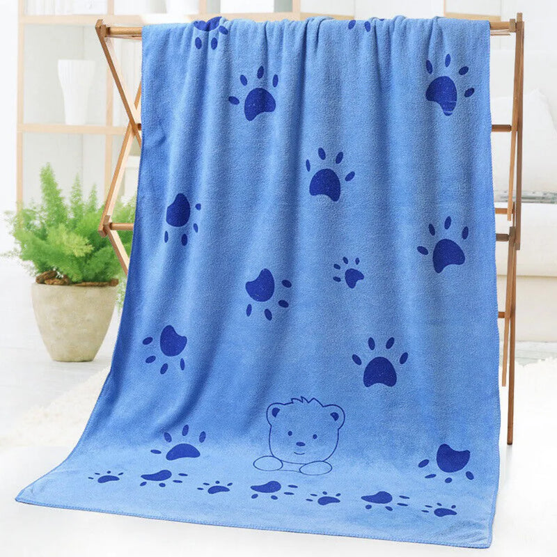 2PCS Pet Dog Towels Microfibre Large Dog Grooming Towel Orange & Blue.