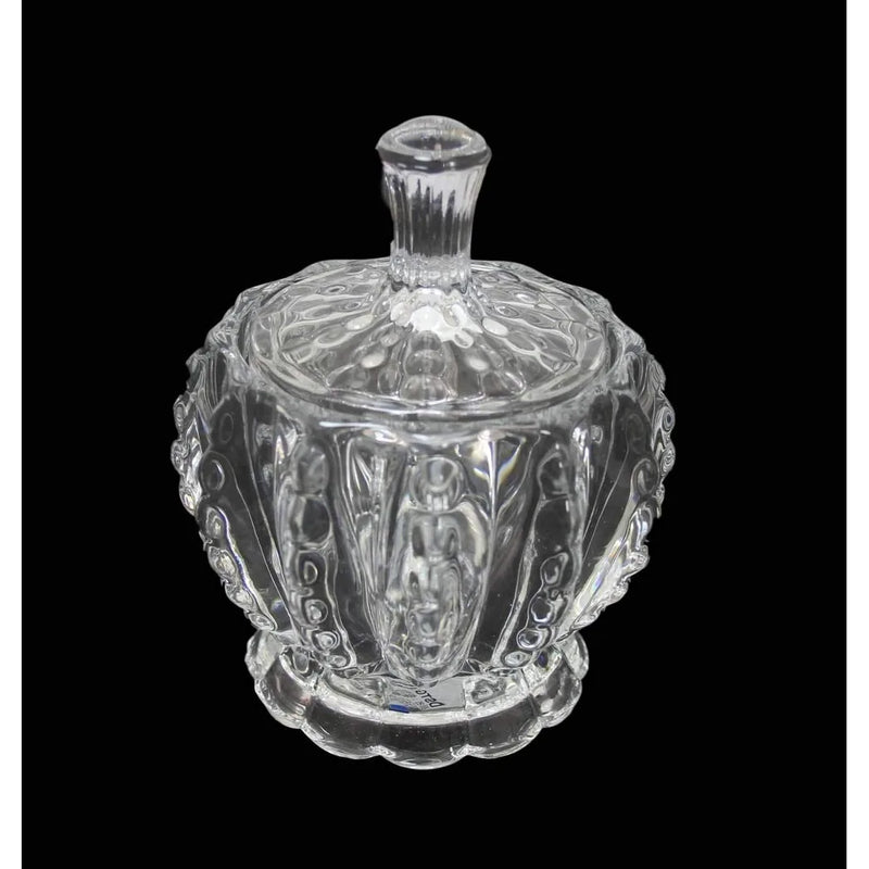 Crystal Glass Sweets Sugar Jar With Lid