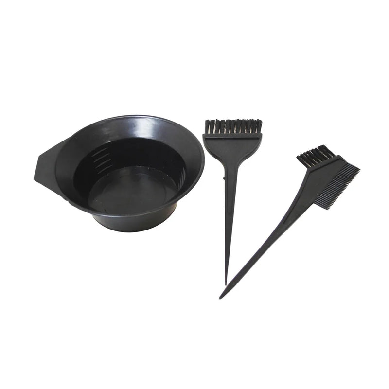 Plastic Hairdresser Hair Dye Colouring Brushes And Bowl Kit