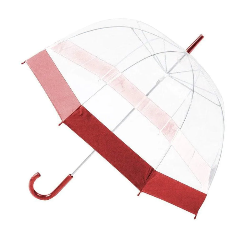 Clear Transparent Umbrella With Coloured Border Assorted Colours