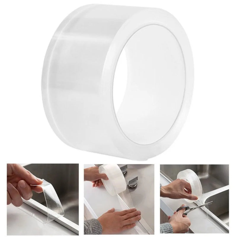 Waterproof Caulk Strip Sealing Tapes Anti-Mildew Clear Bathroom Kitchen Sealant