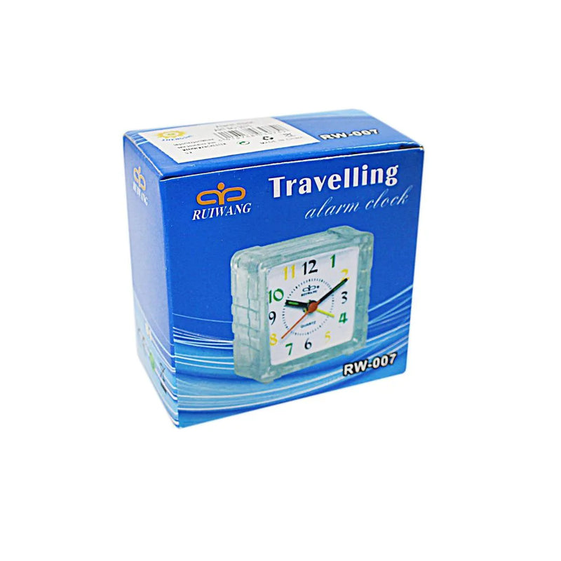 Small Mini Travel Office Square Quartz Bedside Desk Travelling Alarm Clock