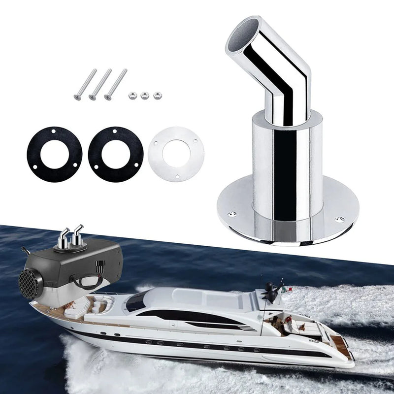 24mm Thru Hull Exhaust Skin Fitting-Tube Pipe Air-Diesel Heater For Boat Car