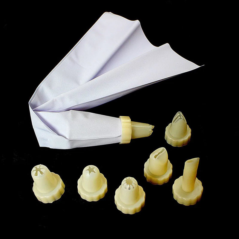 Standard Icing Bag With 7 Nozzles Set