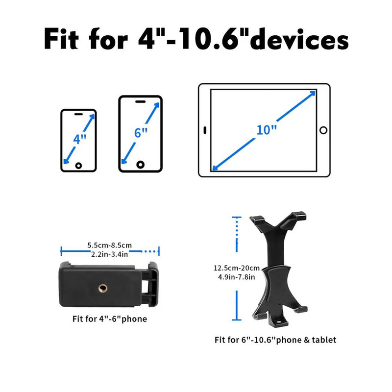 NEW 79" 2m Tablet Floor Stand Tripod Stable Phone Holder Mount 4-10.6" iPhone iPad UK