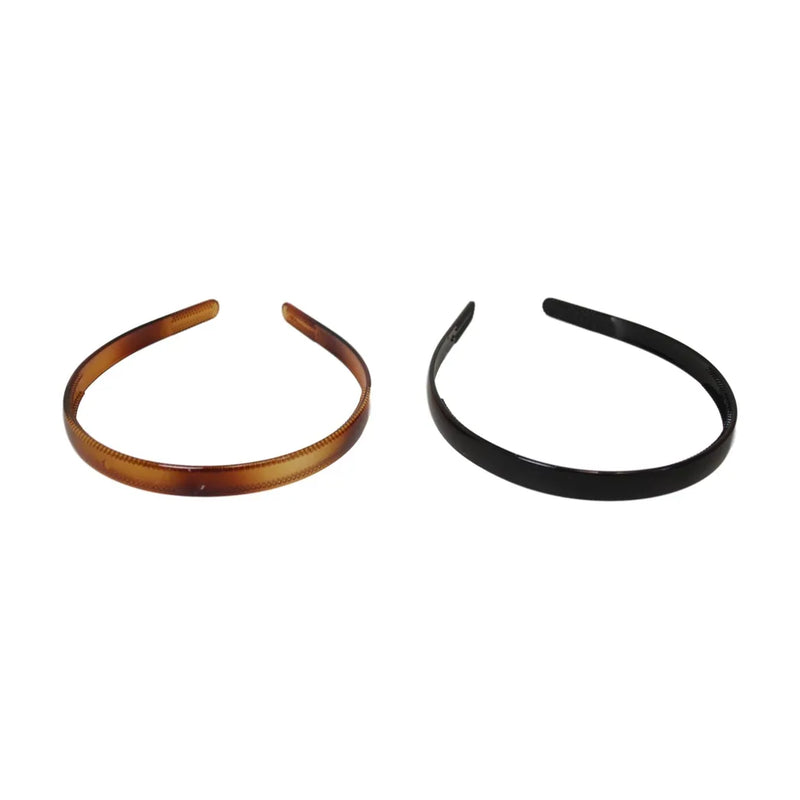 Girls Fancy Stylish Hair Head Band Plain Design Pack Of 2 Assorted Colours