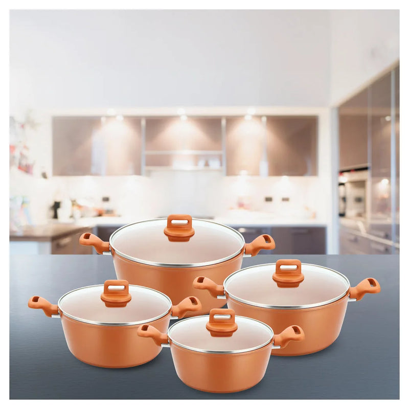 Sq Professional Zoya Forged Stockpot Set Of 4 Copper
