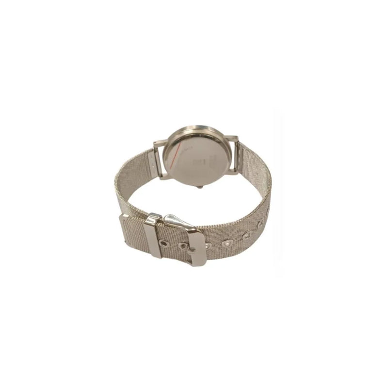 Spirit Mens Fashio White Dial Silver Steel Bracelet Mesh Strap Watch ASPL47 - CLEARANCE NEEDS RE-BATTERY