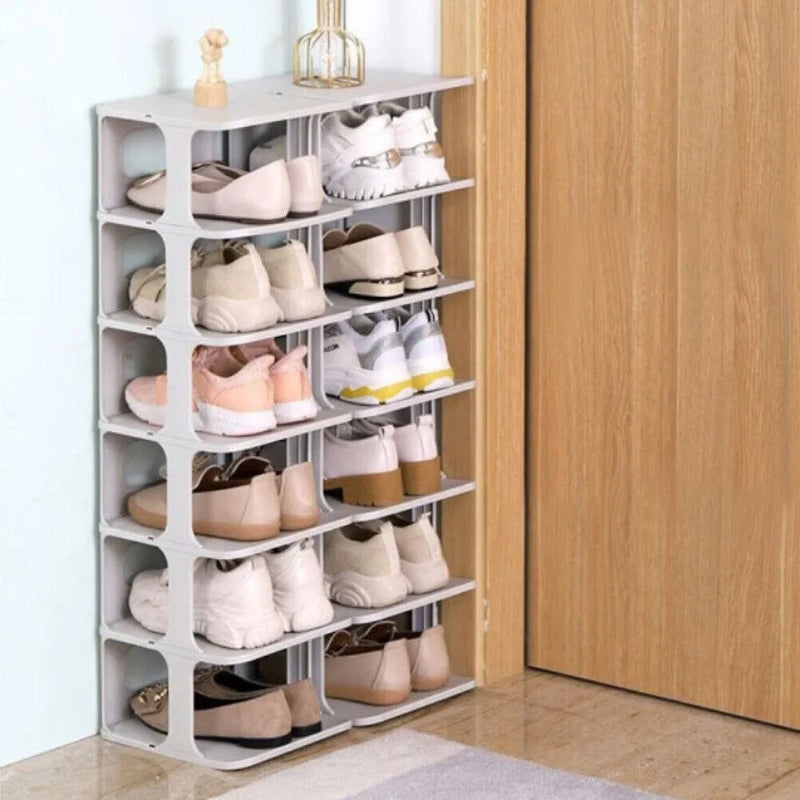 7 Tier Shoe Rack Tall Storage Shelf Unit Cabinet Home Organiser Footwear Stand