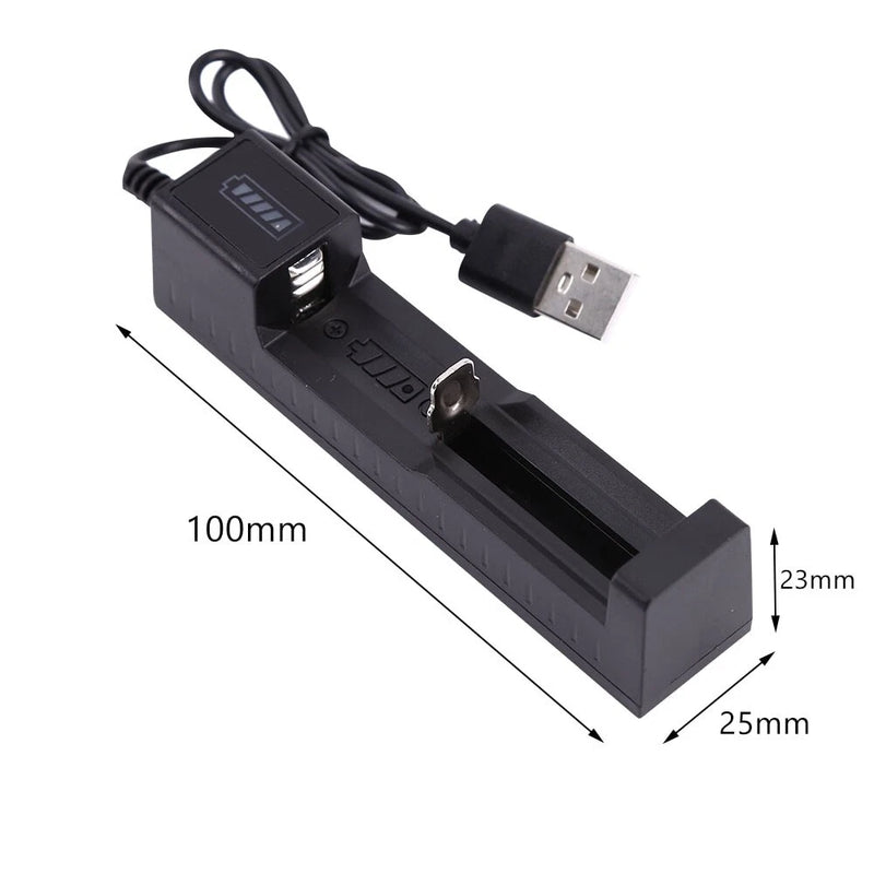 2PCS 18650 Rechargeable Batteries + 1PCS USB Charger Set For Flashlights Headlamp (US Logistics For USPS/DHL/Fedex/UPS. No designated logistics accepted，TK/TMEU only For self-pickup）