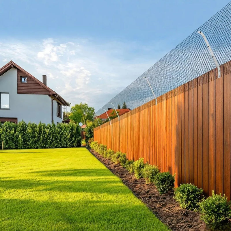 10M Cat Proofing Net Garden Fencing Security Steel Brackets and Mesh with Screws