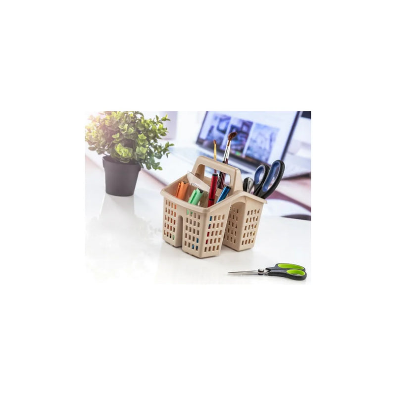 Plastic Sink Cutlery Holder 4 Sections Assorted Colours