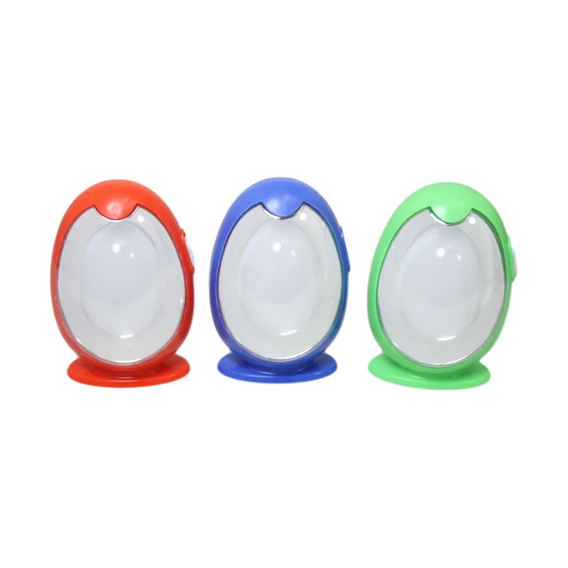 Plastic Led Portable Egg Shaped Round Lamp Assorted Colours