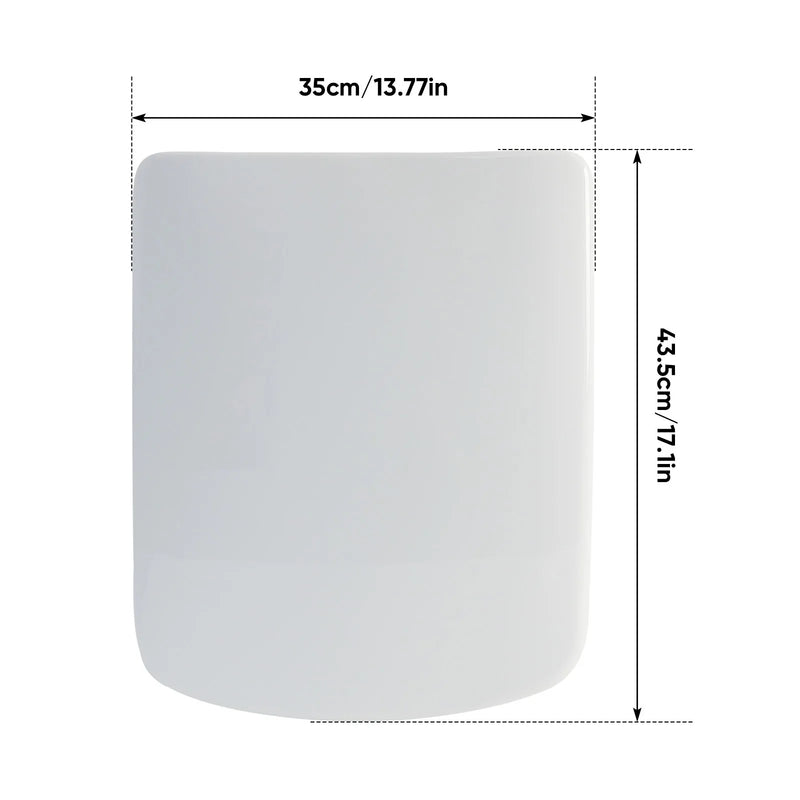 Soft Close Square Toilet Seat Quick Release Anti-Bacterial Adjustable Heavy Duty